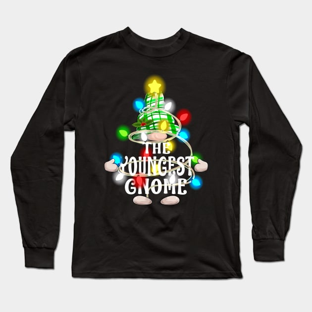 The Youngest Gnome Christmas Matching Family Shirt Long Sleeve T-Shirt by intelus